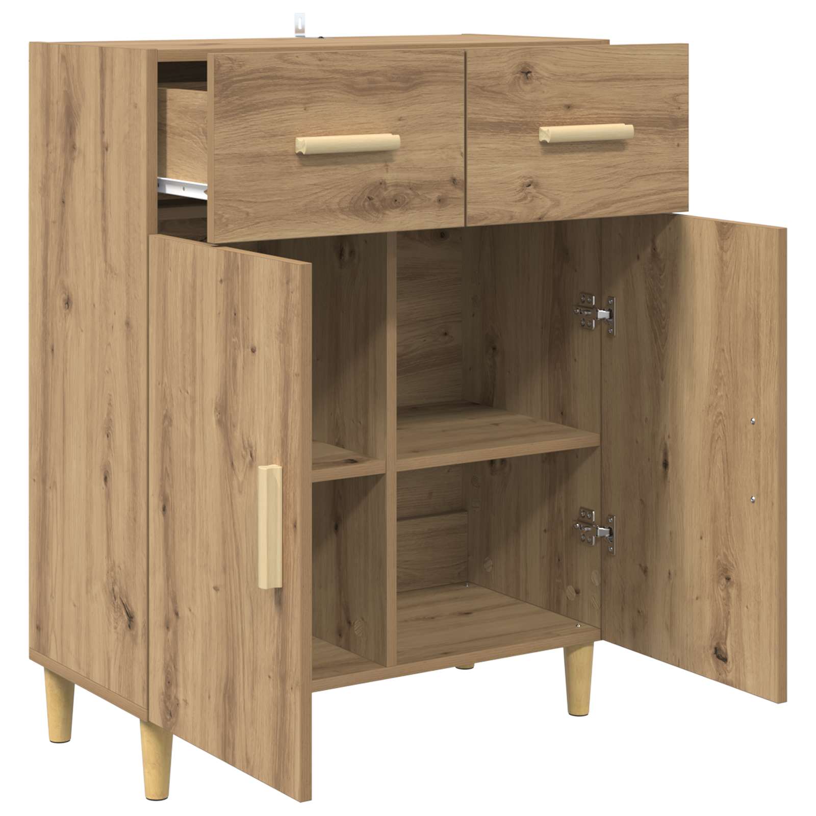 vidaXL Bufet dąb artisan 34 x 69.5 x 89 cm Materiał drewnopochodny