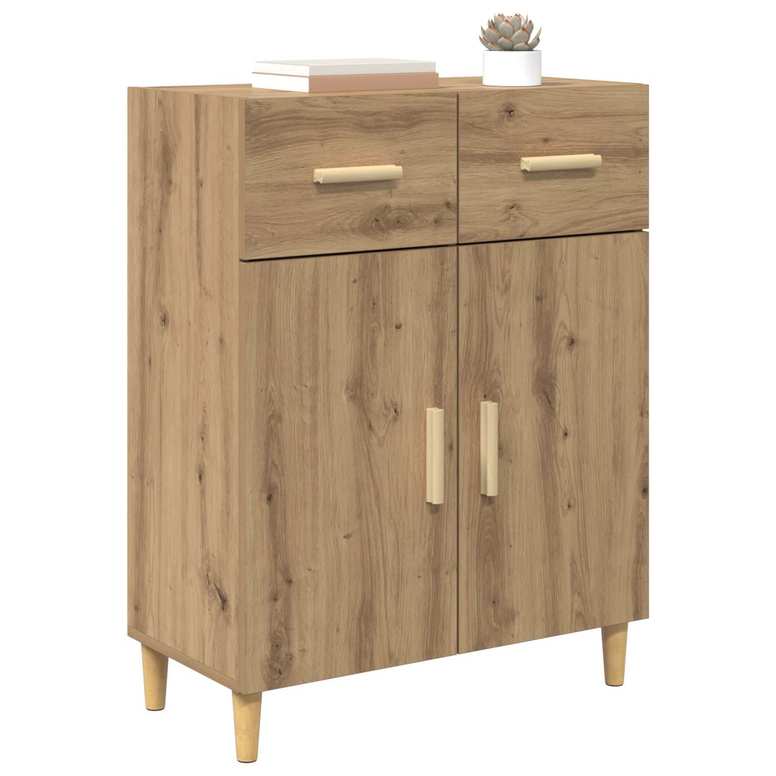 vidaXL Bufet dąb artisan 34 x 69.5 x 89 cm Materiał drewnopochodny