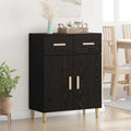 vidaXL Bufet Czarny dąb 34 x 69.5 x 89 cm Materiał drewnopochodny