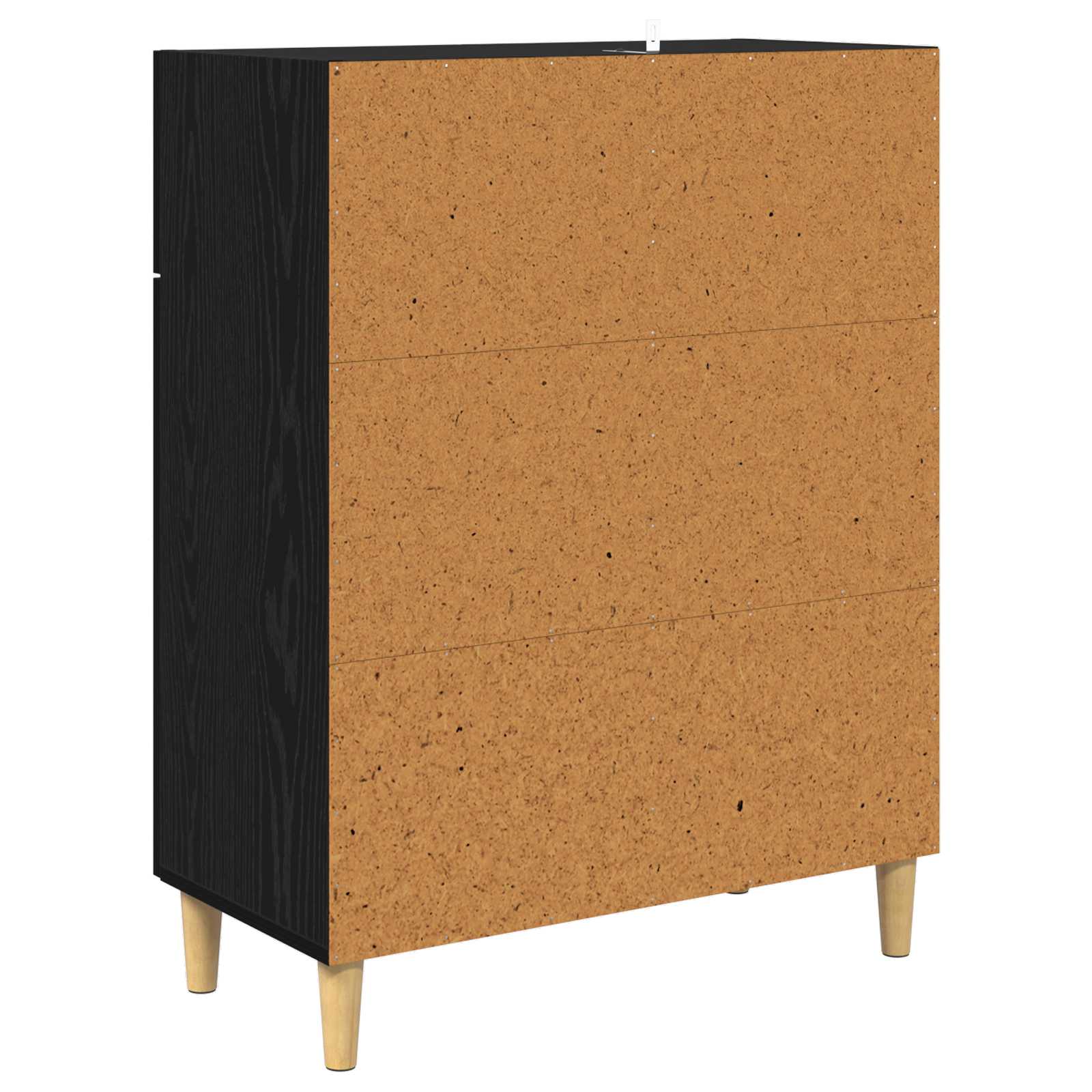 vidaXL Bufet Czarny dąb 34 x 69.5 x 89 cm Materiał drewnopochodny