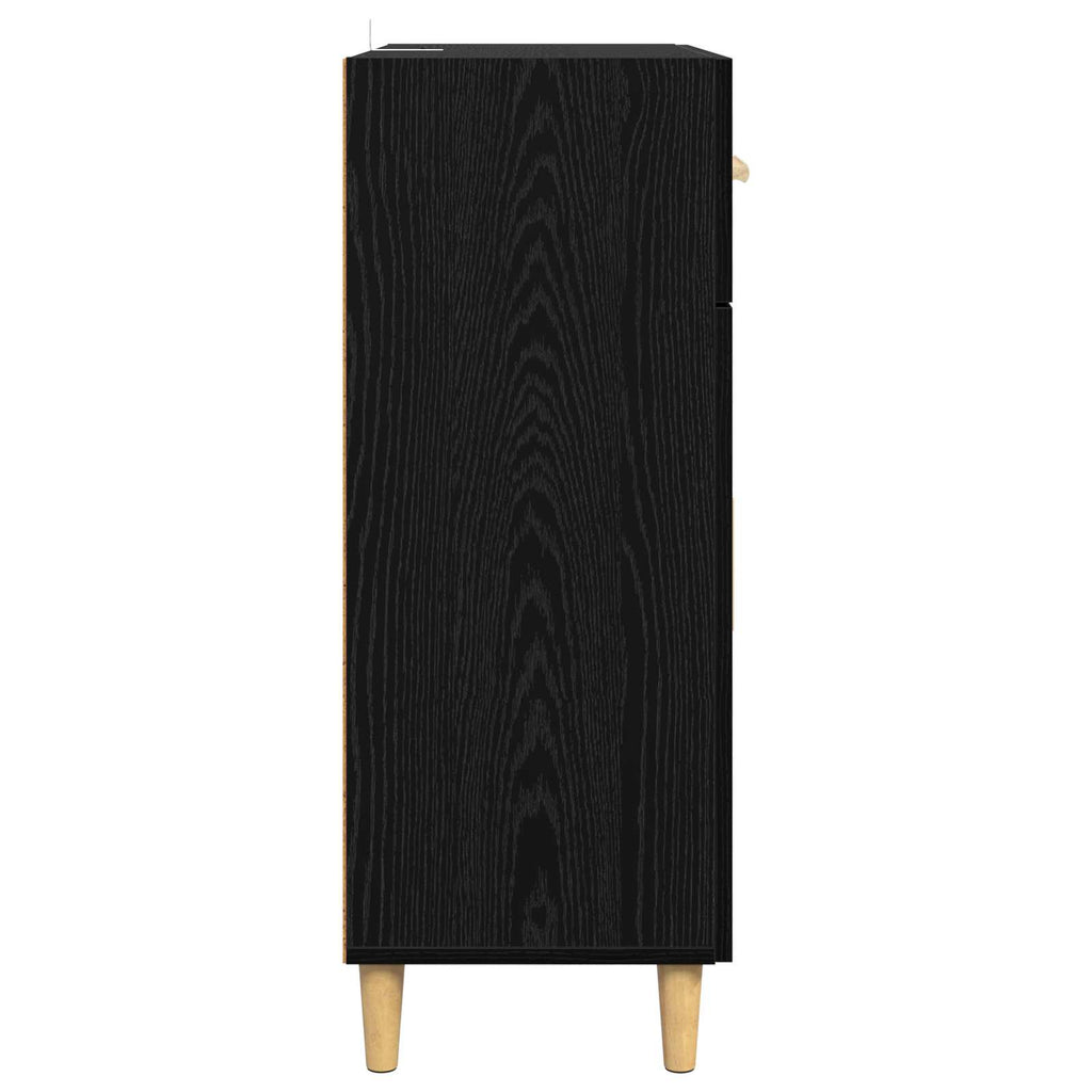 vidaXL Bufet Czarny dąb 34 x 69.5 x 89 cm Materiał drewnopochodny