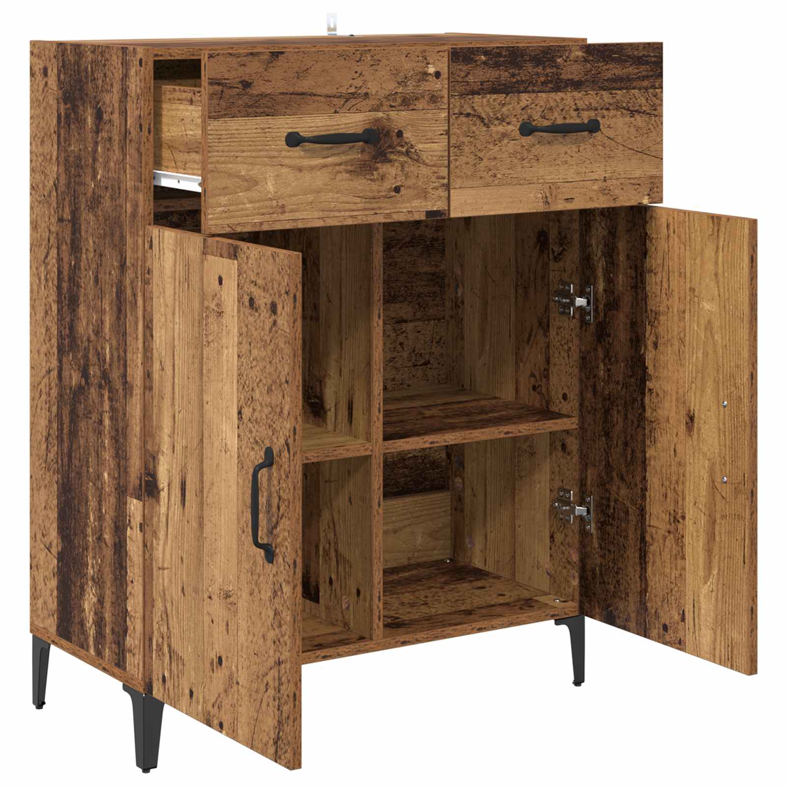 vidaXL Bufet Stare drewno 69,5 x 34 x 90 cm Materiał drewnopochodny