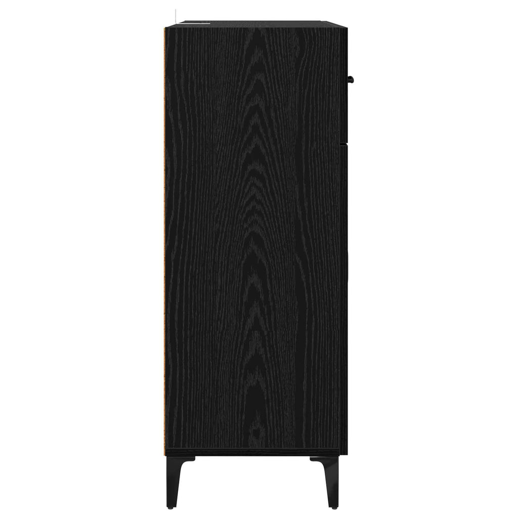vidaXL Bufet Czarny Dąb 69,5 x 34 x 90 cm Materiał drewnopochodny