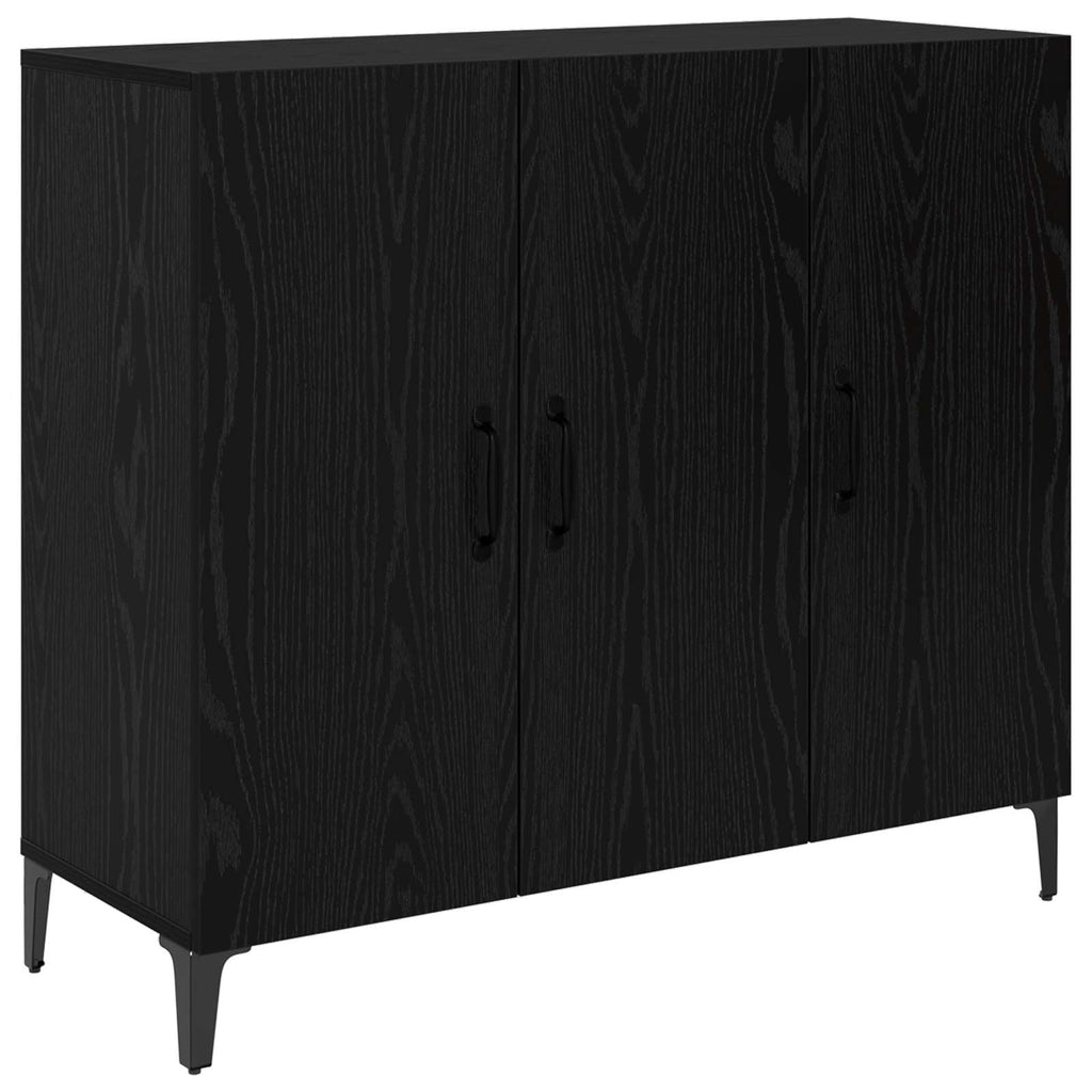 vidaXL Bufet Czarny dąb 34 x 90 x 80 cm Materiał drewnopochodny