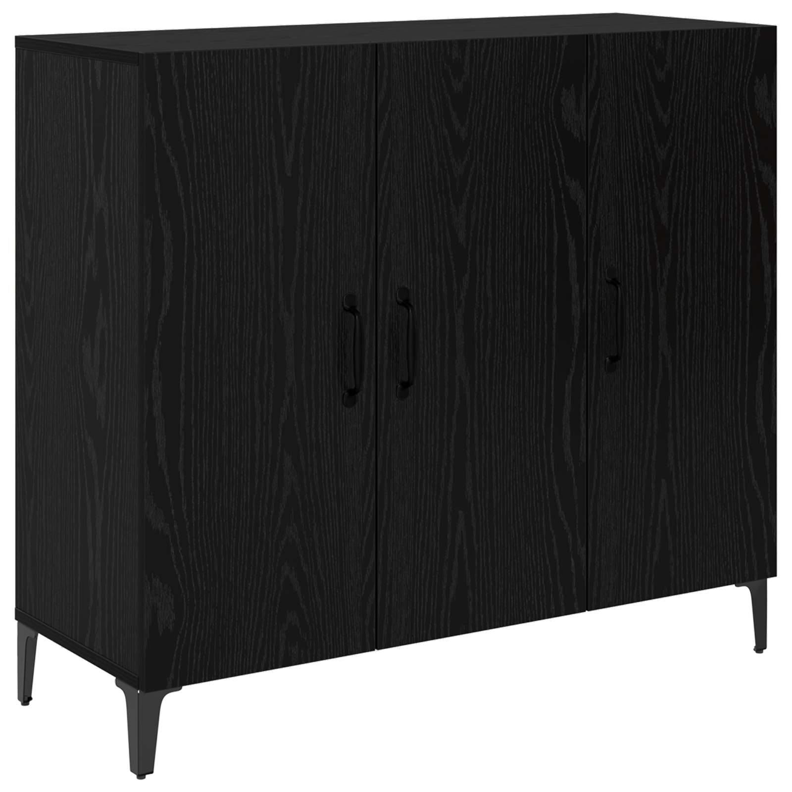 vidaXL Bufet Czarny dąb 34 x 90 x 80 cm Materiał drewnopochodny