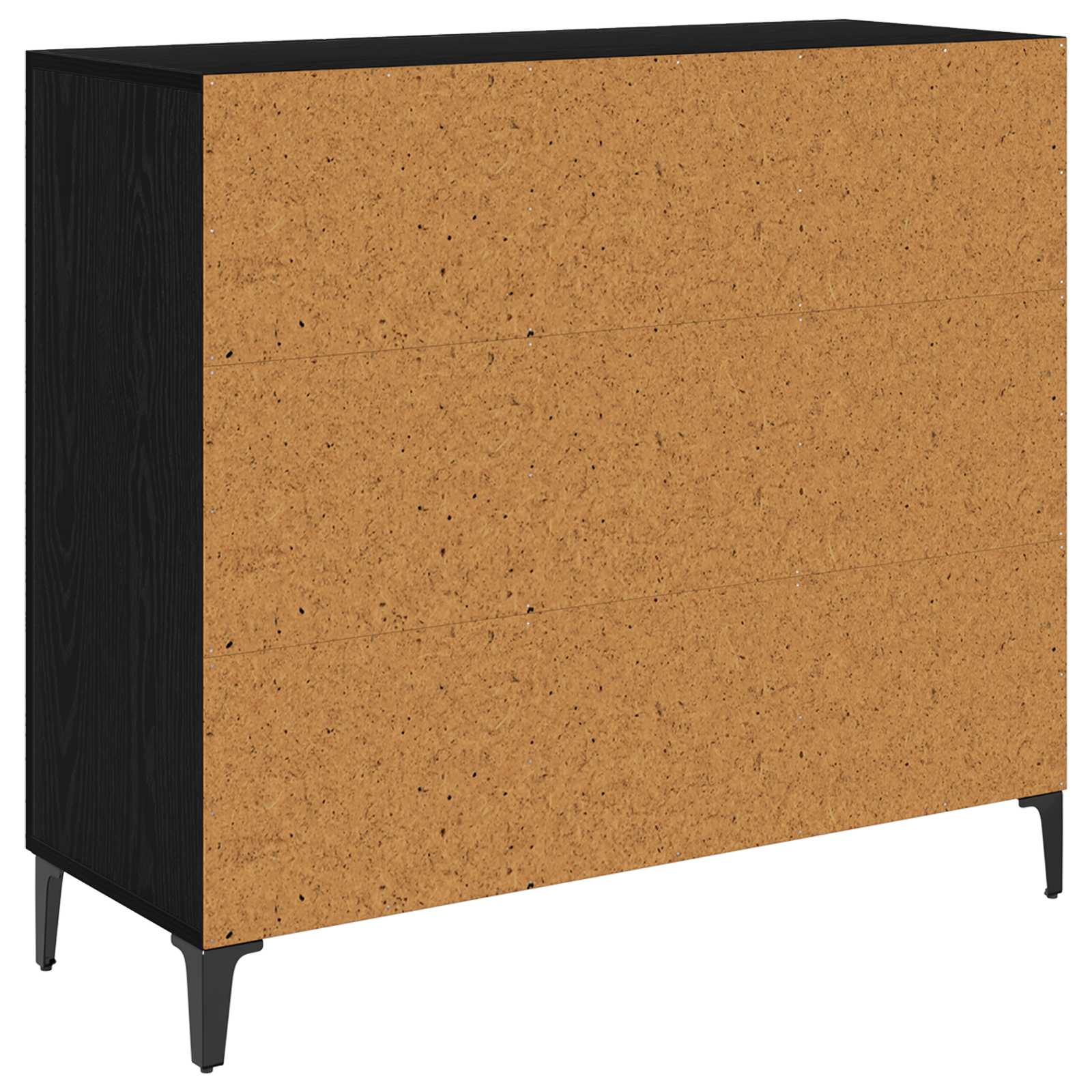 vidaXL Bufet Czarny dąb 34 x 90 x 80 cm Materiał drewnopochodny