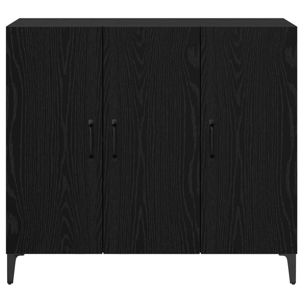 vidaXL Bufet Czarny dąb 34 x 90 x 80 cm Materiał drewnopochodny