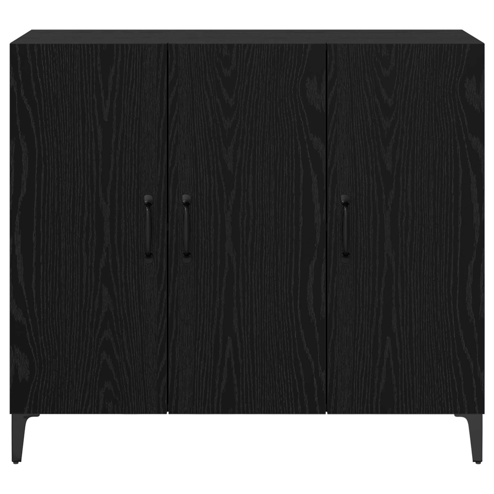 vidaXL Bufet Czarny dąb 34 x 90 x 80 cm Materiał drewnopochodny
