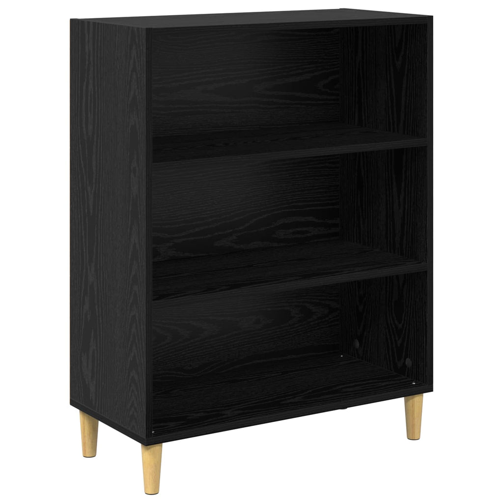 vidaXL Bufet Czarny Dąb 69,5 x 32,5 x 90 cm Materiał drewnopochodny