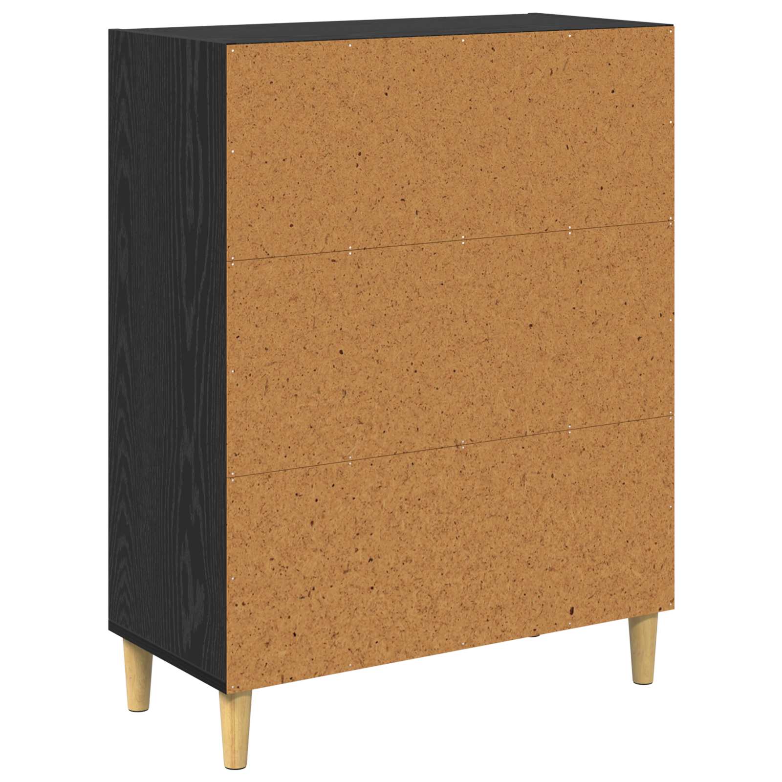 vidaXL Bufet Czarny Dąb 69,5 x 32,5 x 90 cm Materiał drewnopochodny