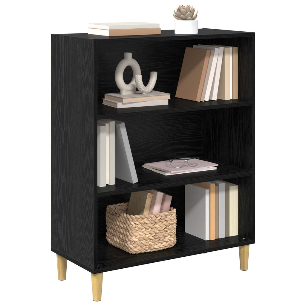 vidaXL Bufet Czarny Dąb 69,5 x 32,5 x 90 cm Materiał drewnopochodny