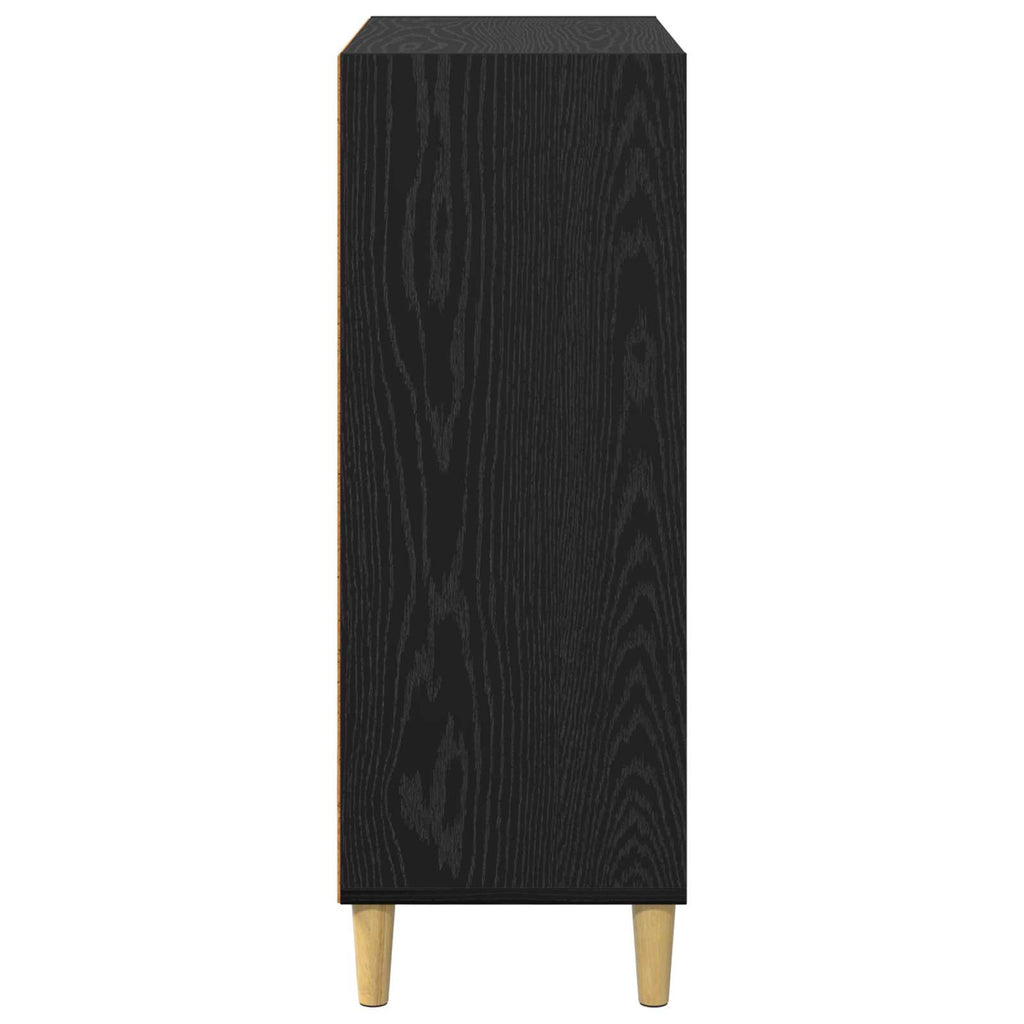 vidaXL Bufet Czarny Dąb 69,5 x 32,5 x 90 cm Materiał drewnopochodny