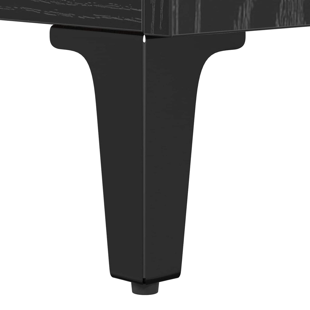 vidaXL Bufet Czarny Dąb 69,5 x 32,5 x 90 cm Materiał drewnopochodny