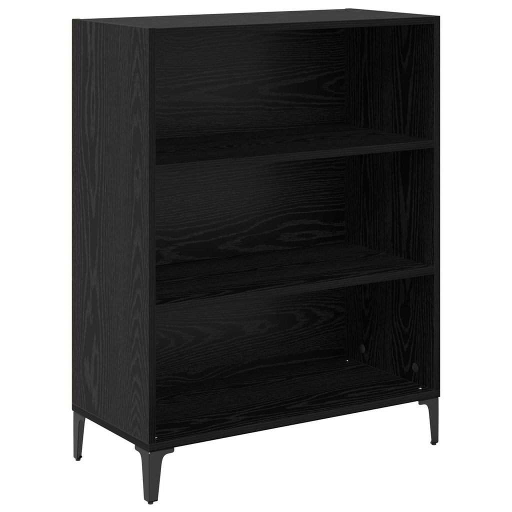 vidaXL Bufet Czarny Dąb 69,5 x 32,5 x 90 cm Materiał drewnopochodny