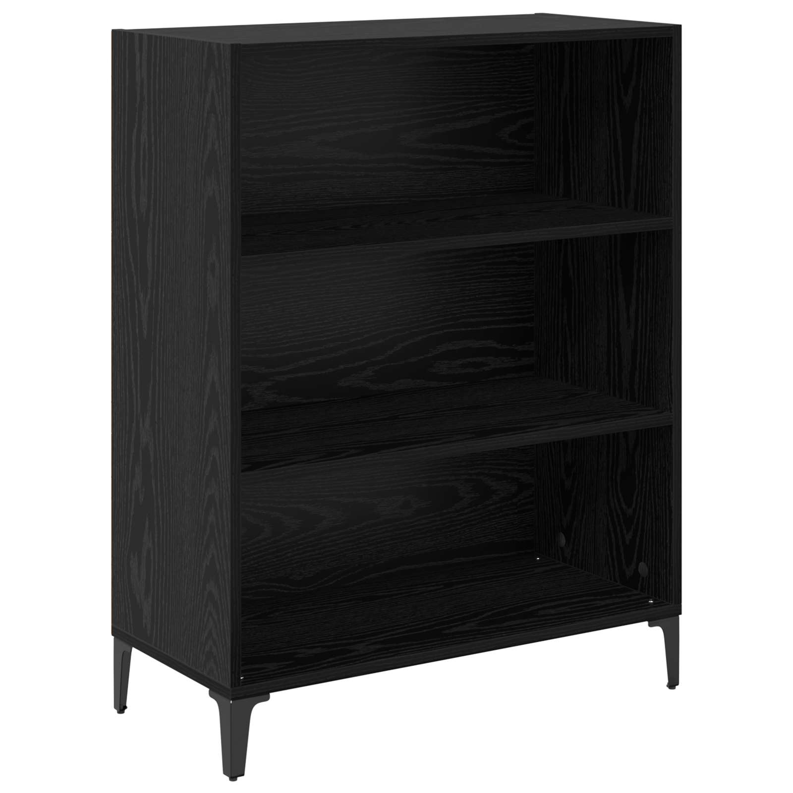 vidaXL Bufet Czarny Dąb 69,5 x 32,5 x 90 cm Materiał drewnopochodny