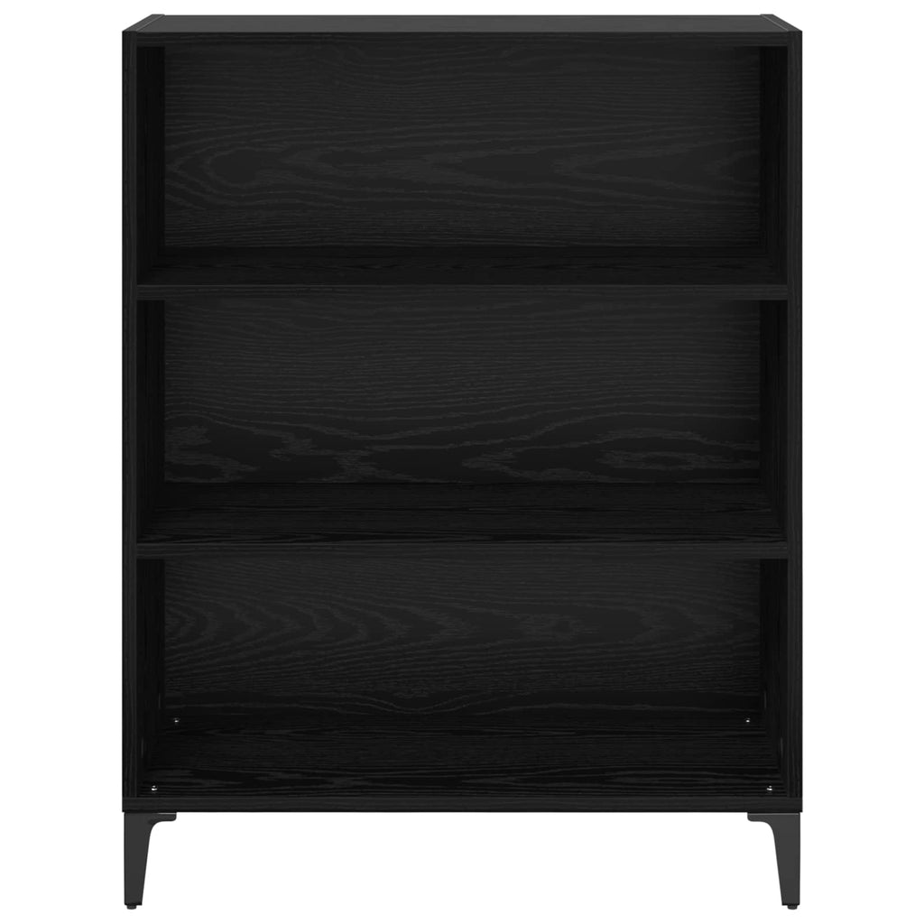 vidaXL Bufet Czarny Dąb 69,5 x 32,5 x 90 cm Materiał drewnopochodny