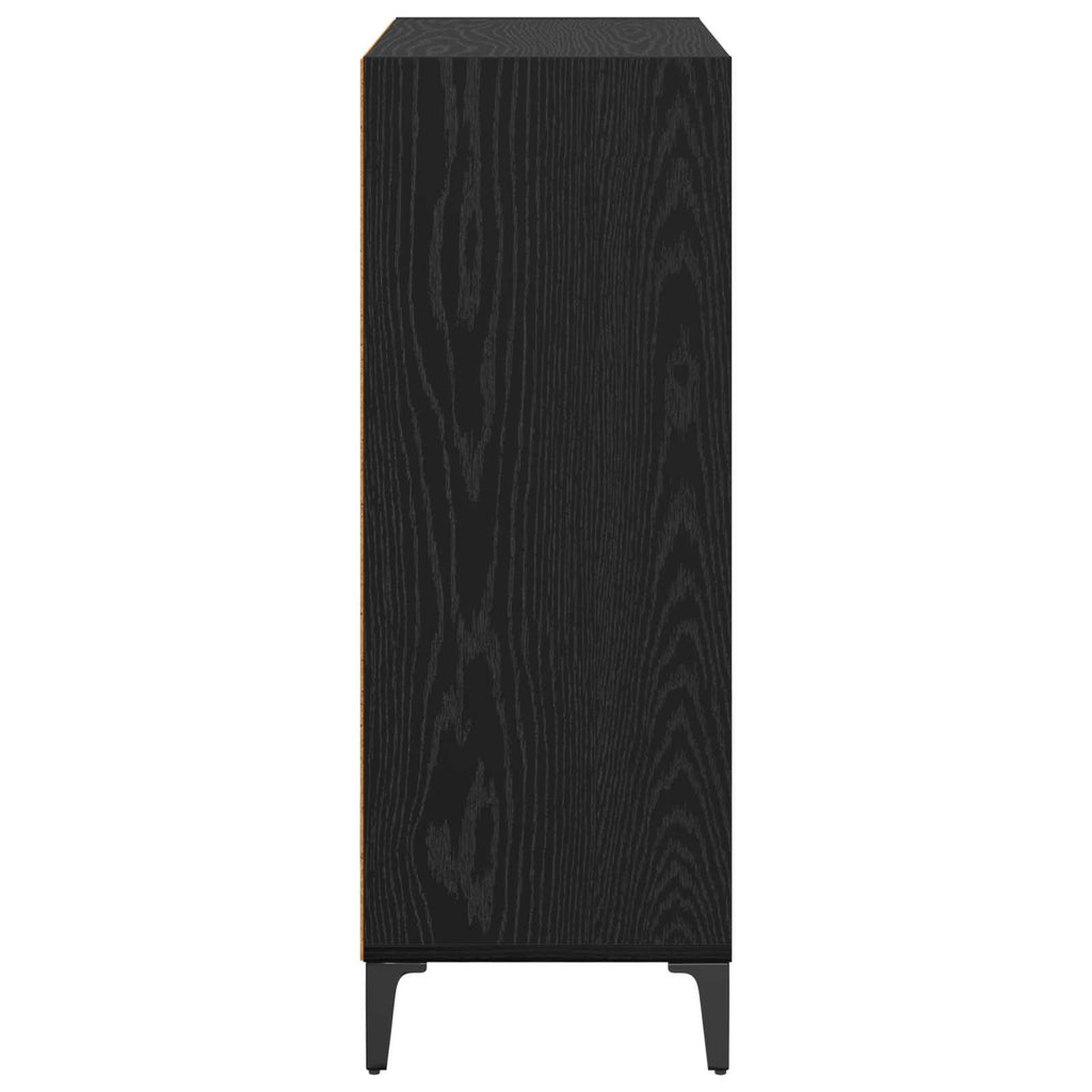 vidaXL Bufet Czarny Dąb 69,5 x 32,5 x 90 cm Materiał drewnopochodny