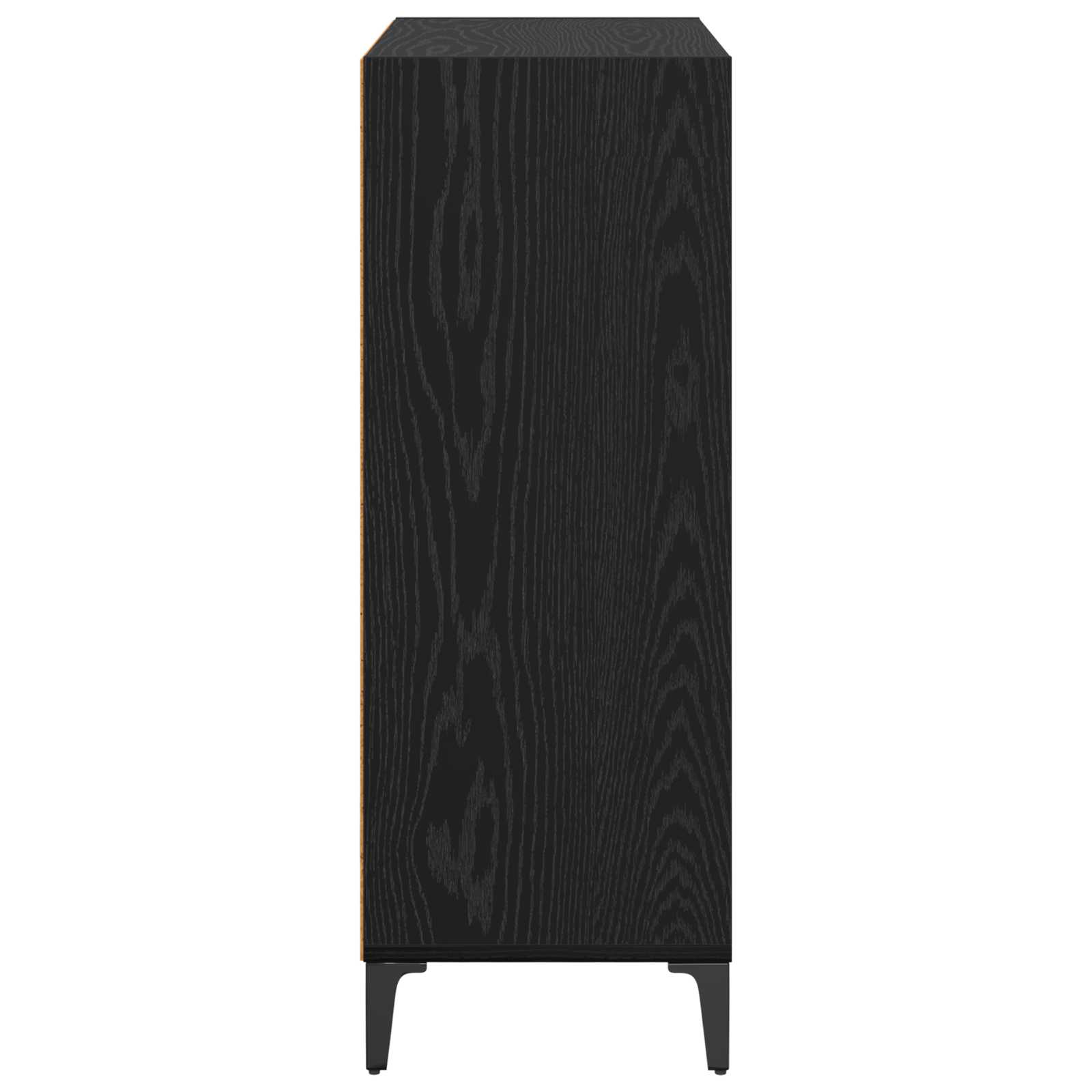 vidaXL Bufet Czarny Dąb 69,5 x 32,5 x 90 cm Materiał drewnopochodny