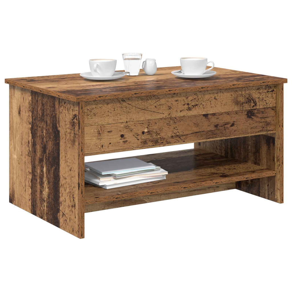 vidaXL Stolik kawowy Stare drewno 80 x 50,5 x 41,5 cm