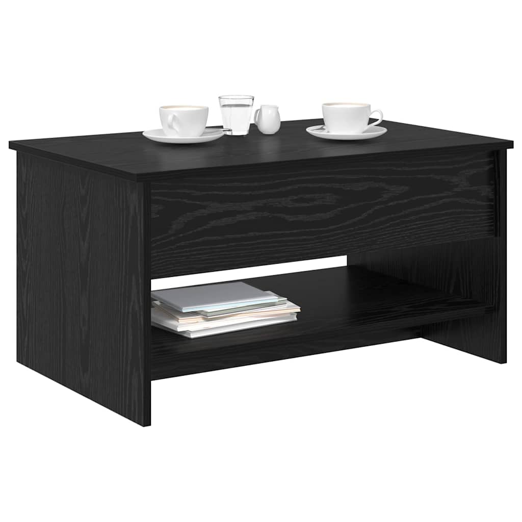 vidaXL Stolik kawowy Czarny Dąb 80 x 50,5 x 41,5 cm