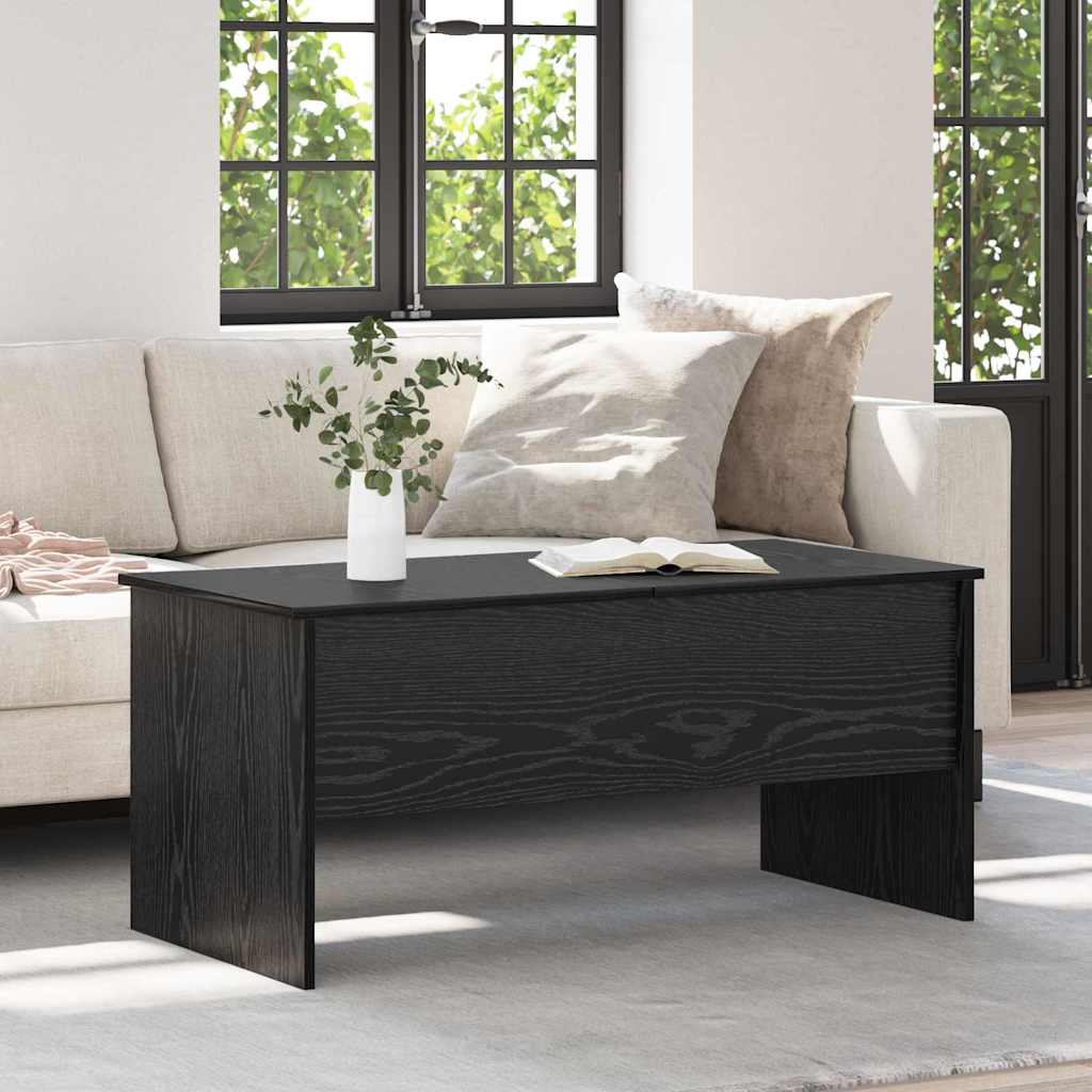 vidaXL Stolik kawowy Czarny Dąb 102 x 50,5 x 46,5 cm