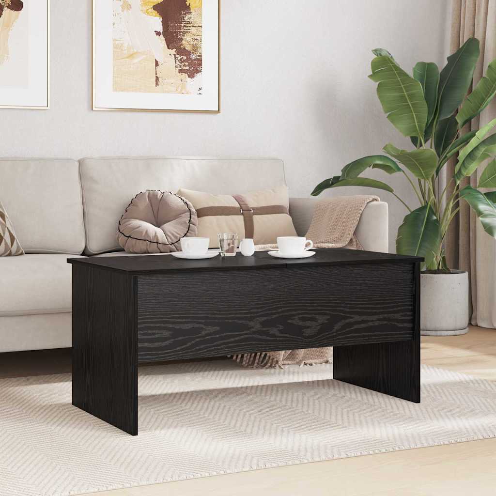vidaXL Stolik kawowy Czarny Dąb 102 x 50,5 x 46,5 cm