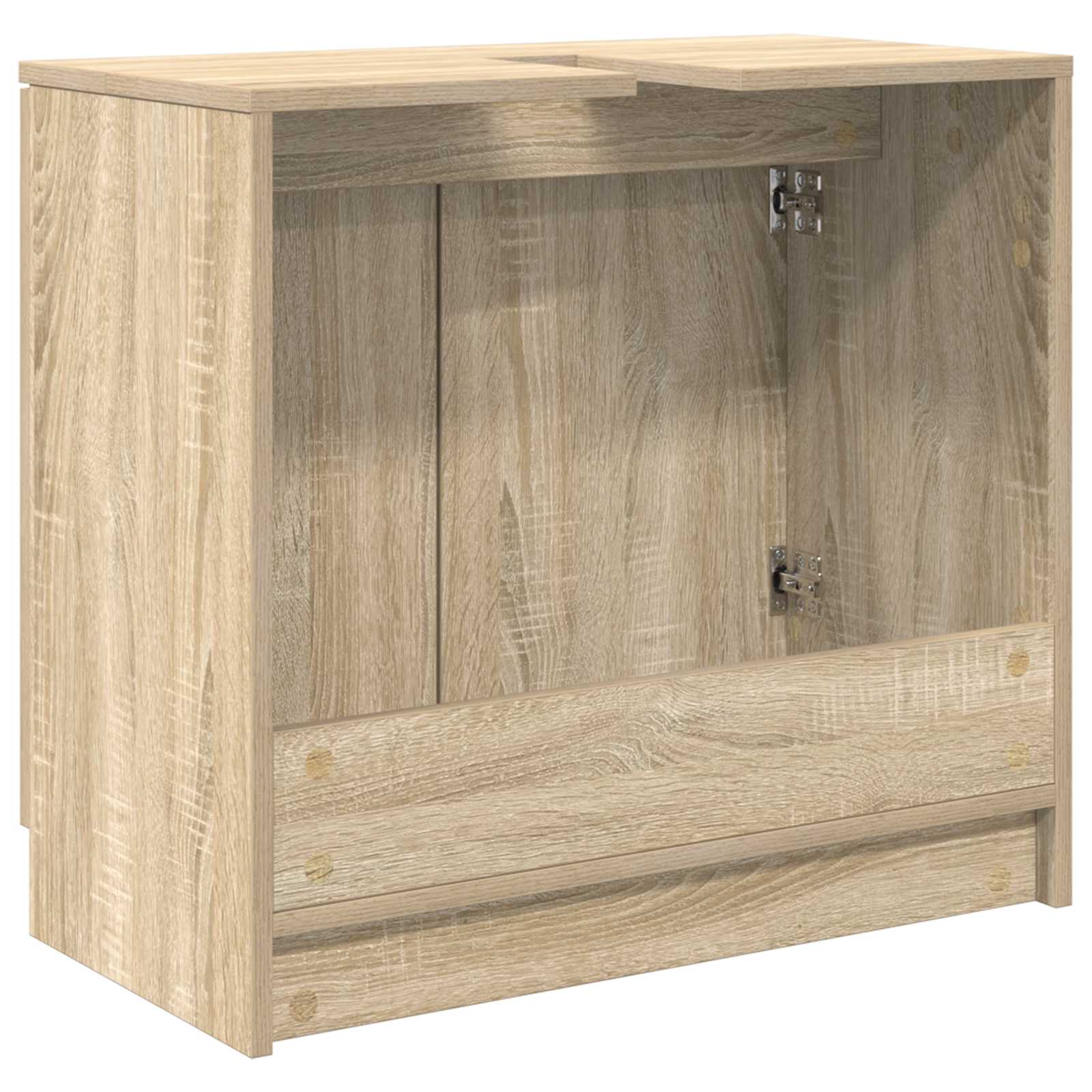 vidaXL Szafka Łazienkowa z drzwiami Dąb Sonoma 64,5 x 33,5 x 59 cm
