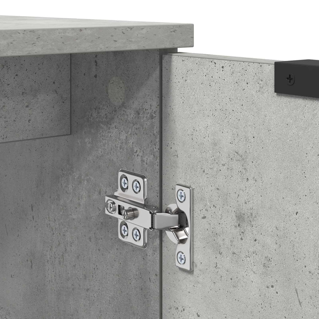 vidaXL Szafka Łazienkowa z drzwiami Betonowy szary 64,5 x 33,5 x 59 cm