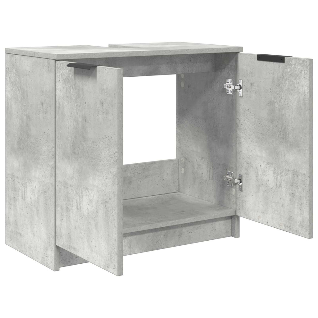 vidaXL Szafka Łazienkowa z drzwiami Betonowy szary 64,5 x 33,5 x 59 cm
