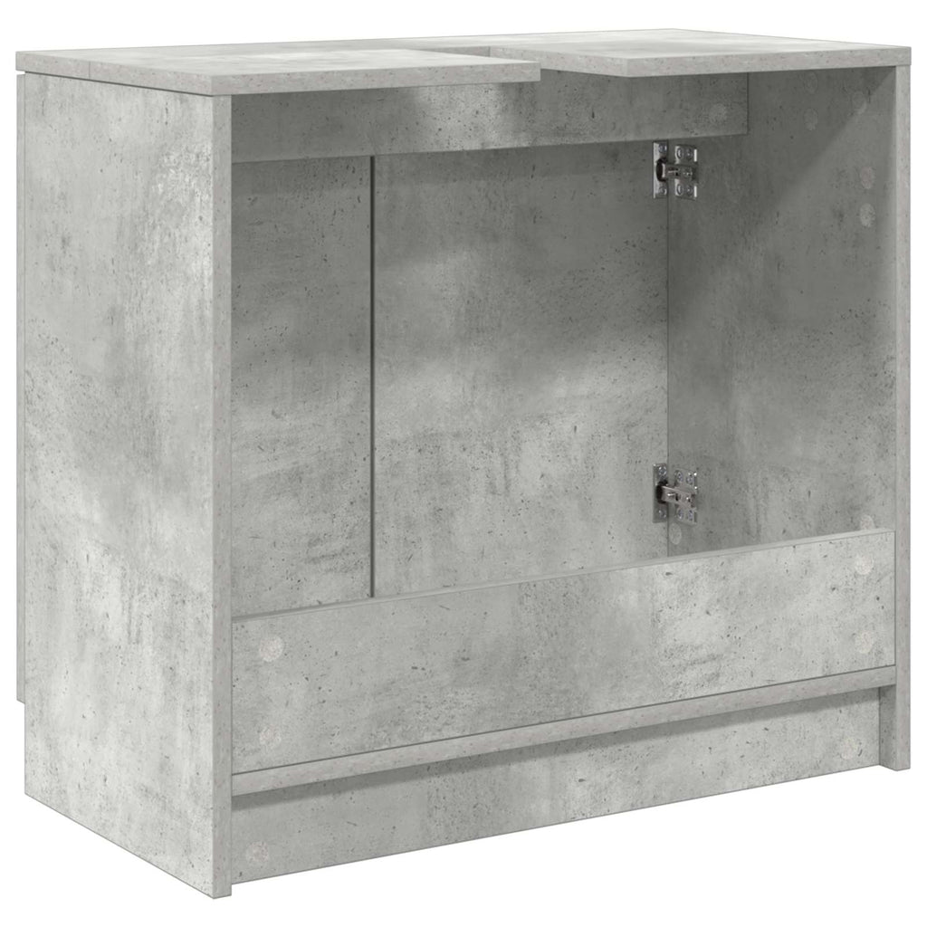 vidaXL Szafka Łazienkowa z drzwiami Betonowy szary 64,5 x 33,5 x 59 cm