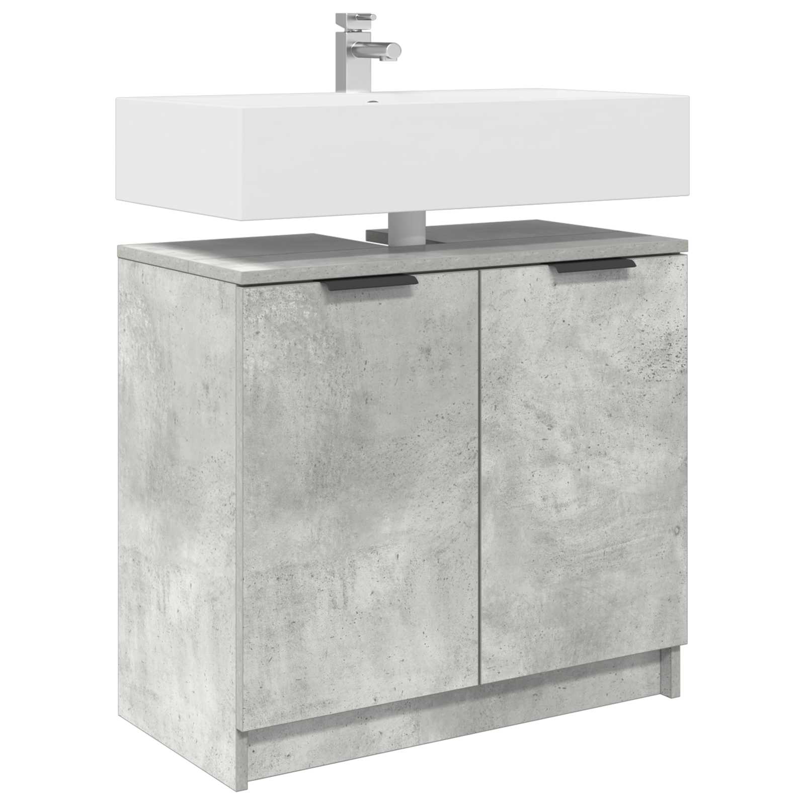 vidaXL Szafka Łazienkowa z drzwiami Betonowy szary 64,5 x 33,5 x 59 cm