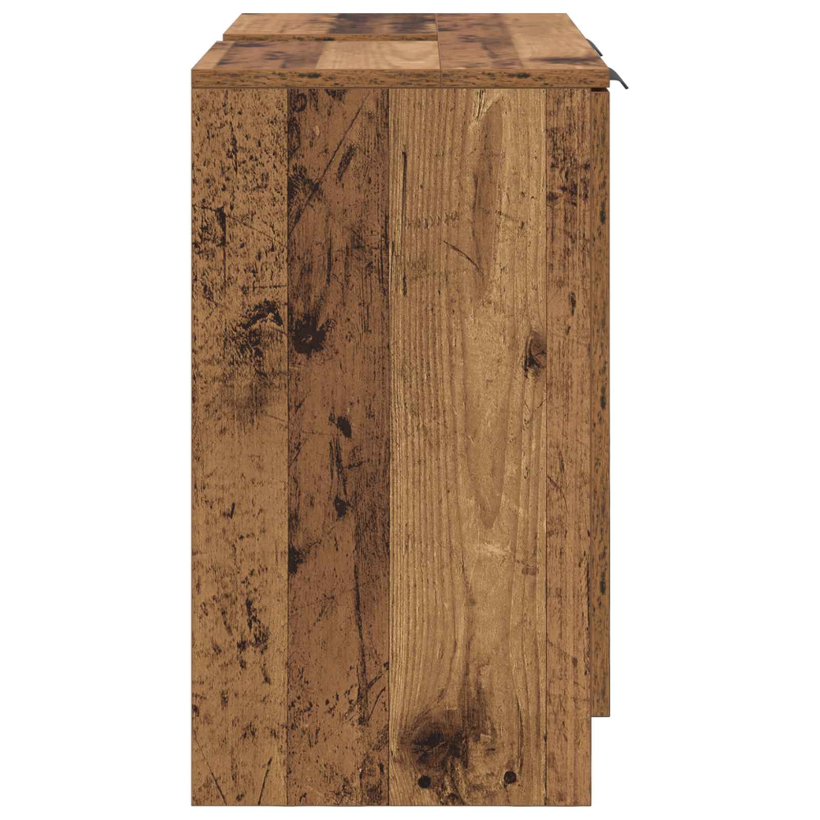 vidaXL Szafka Łazienkowa z drzwiami Stare drewno 64,5 x 33,5 x 59 cm