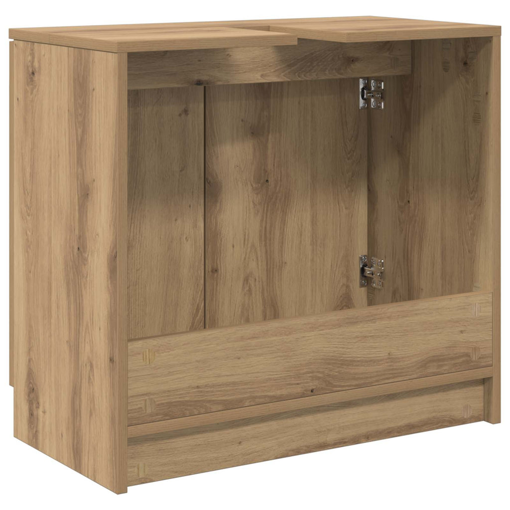vidaXL Szafka Łazienkowa Dąb rzemieślniczy 64,5 x 33,5 x 59 cm