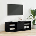 vidaXL Szafka pod telewizor Czarny Dąb 102 x 35 x 36,5 cm