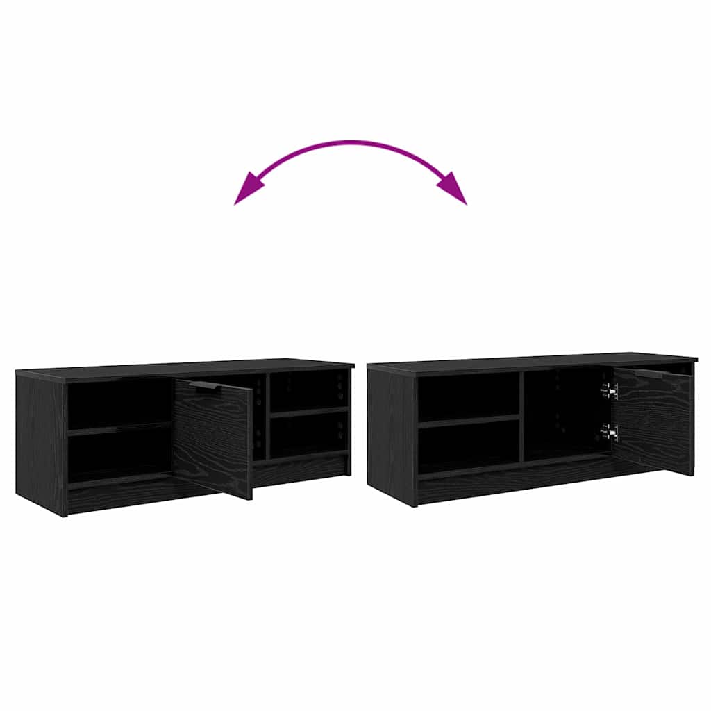 vidaXL Szafka pod telewizor Czarny Dąb 102 x 35 x 36,5 cm