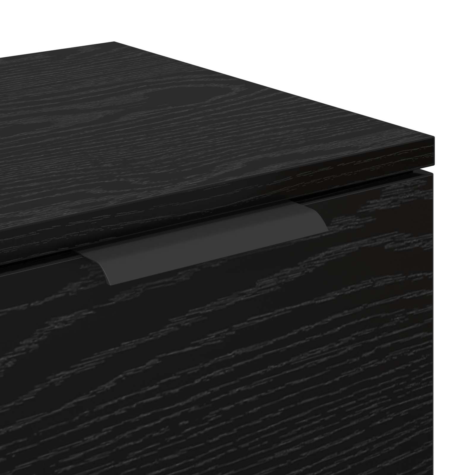 vidaXL Bufet Czarny Dąb 60 x 30 x 70 cm Materiał drewnopochodny
