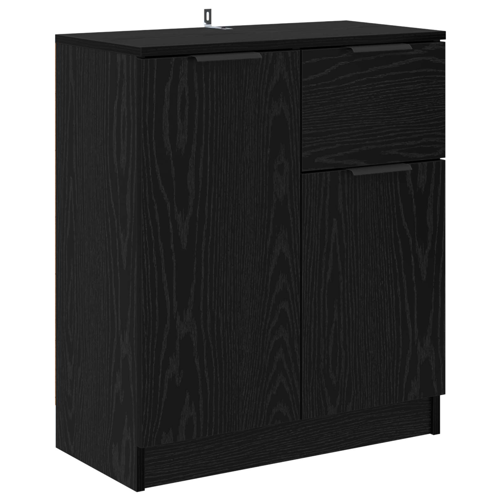 vidaXL Bufet Czarny Dąb 60 x 30 x 70 cm Materiał drewnopochodny