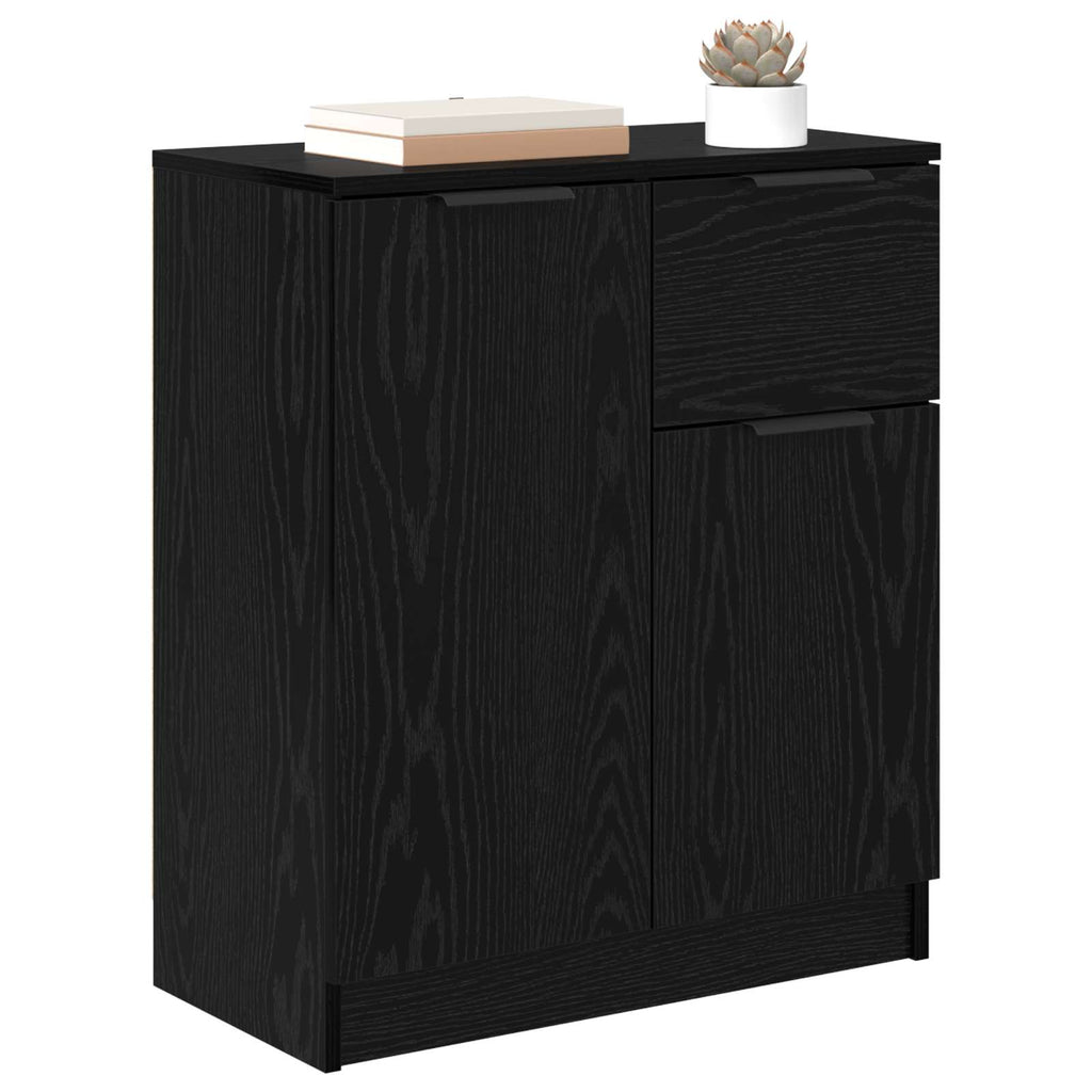 vidaXL Bufet Czarny Dąb 60 x 30 x 70 cm Materiał drewnopochodny