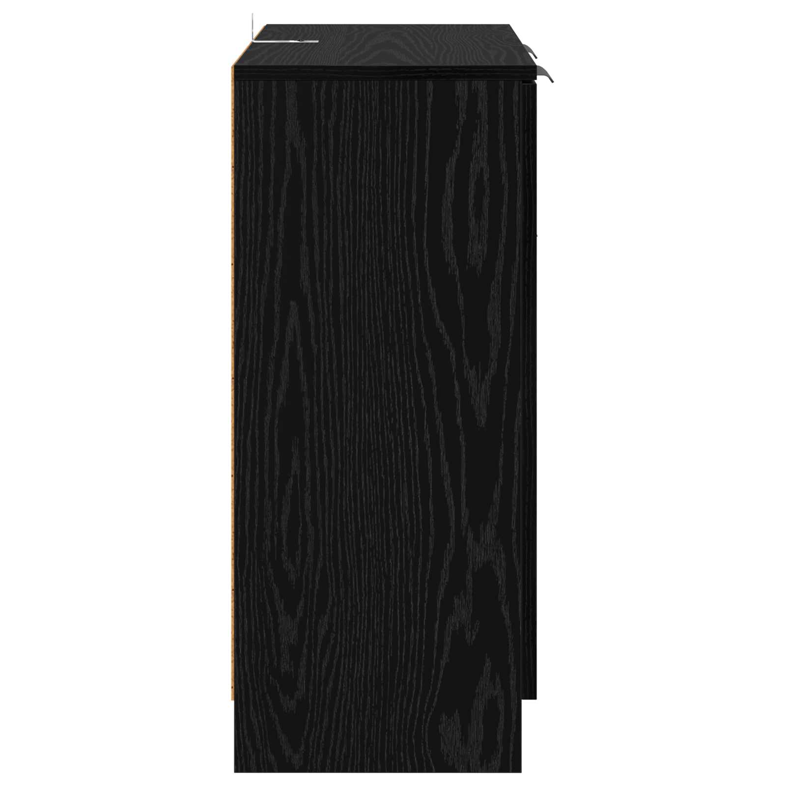 vidaXL Bufet Czarny Dąb 60 x 30 x 70 cm Materiał drewnopochodny