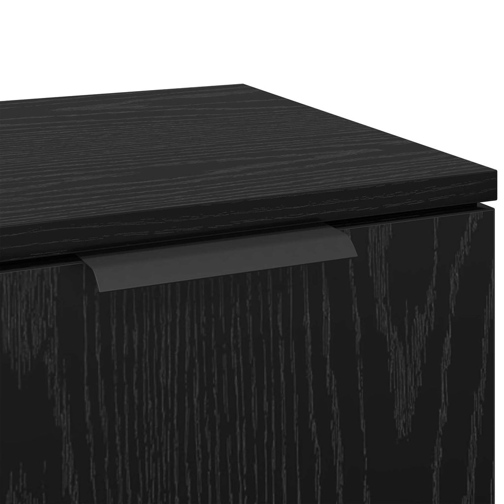 vidaXL Bufet Czarny Dąb 30 x 30 x 70 cm Materiał drewnopochodny
