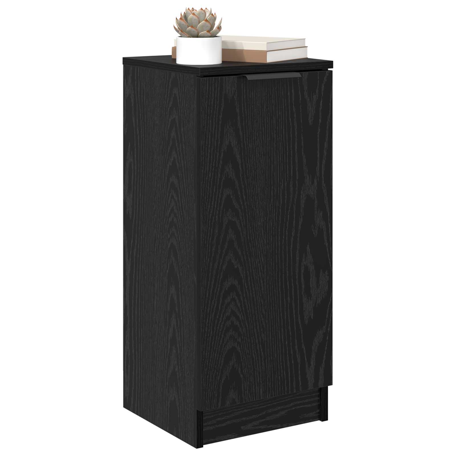 vidaXL Bufet Czarny Dąb 30 x 30 x 70 cm Materiał drewnopochodny