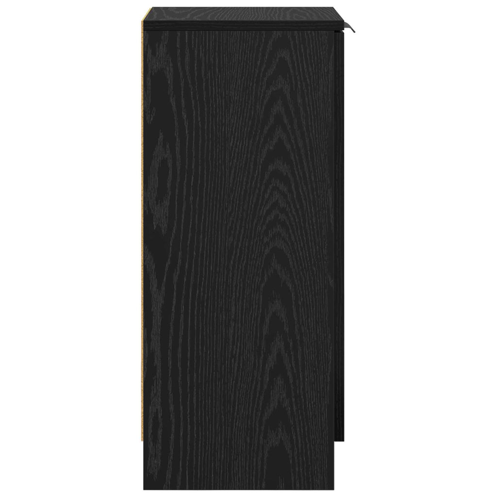 vidaXL Bufet Czarny Dąb 30 x 30 x 70 cm Materiał drewnopochodny