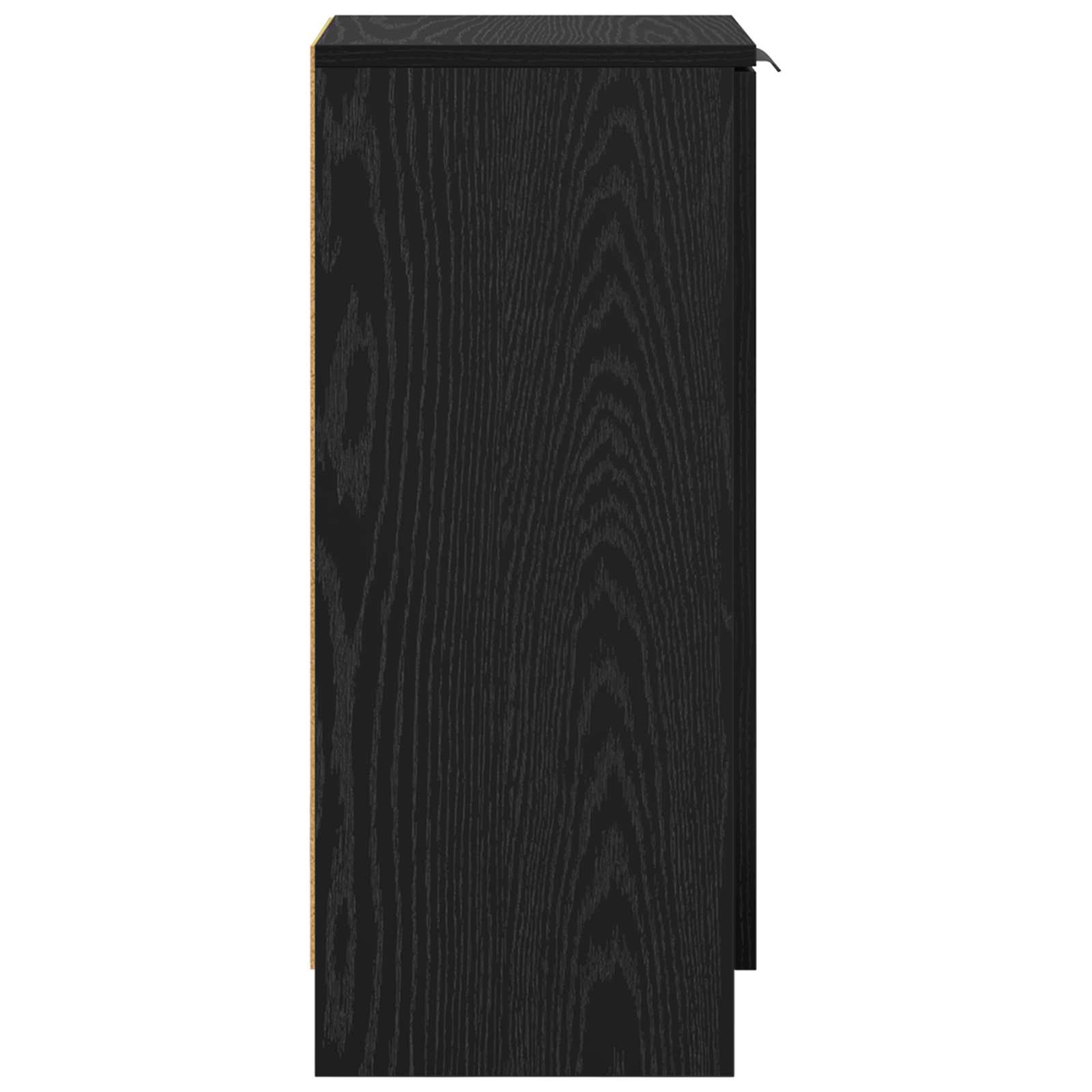 vidaXL Bufet Czarny Dąb 30 x 30 x 70 cm Materiał drewnopochodny