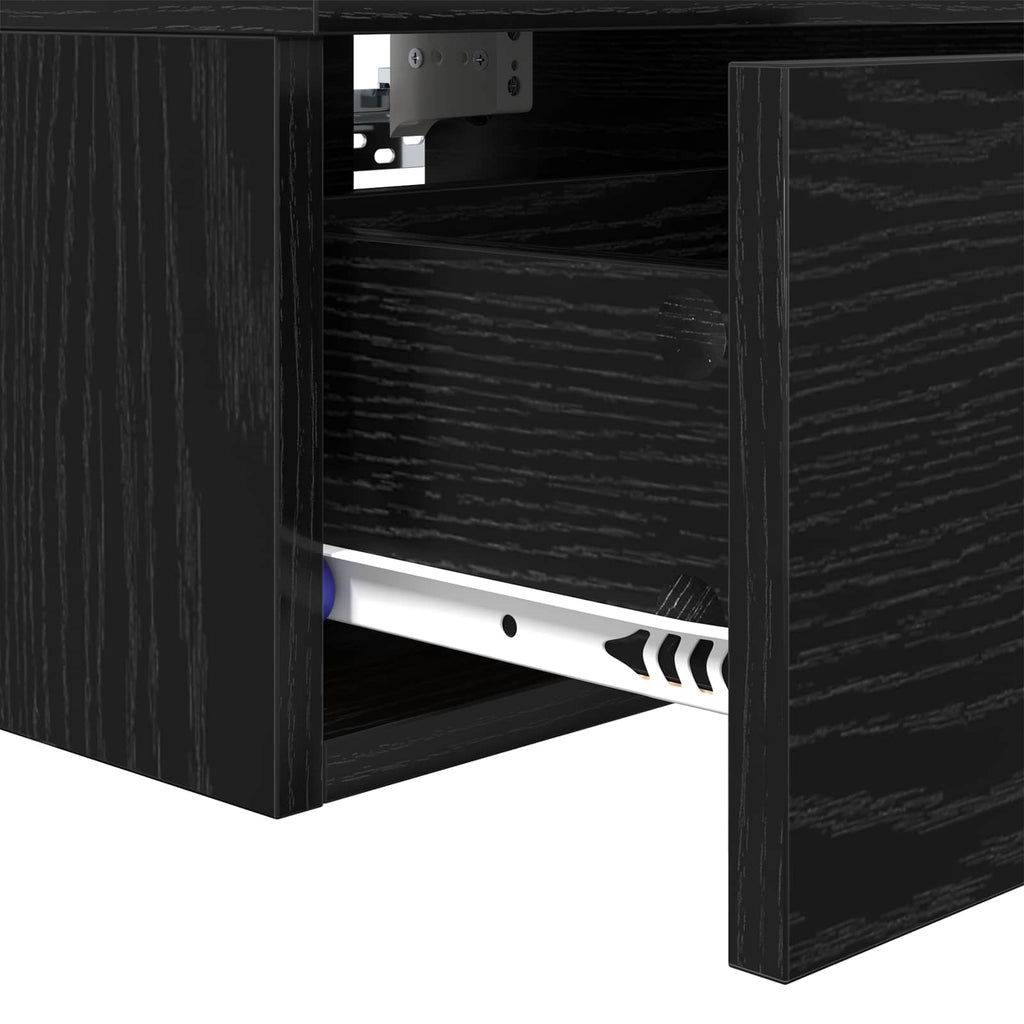 vidaXL Szafka Nocna Czarny Dąb 34 x 30 x 20 cm Materiał drewnopochodny