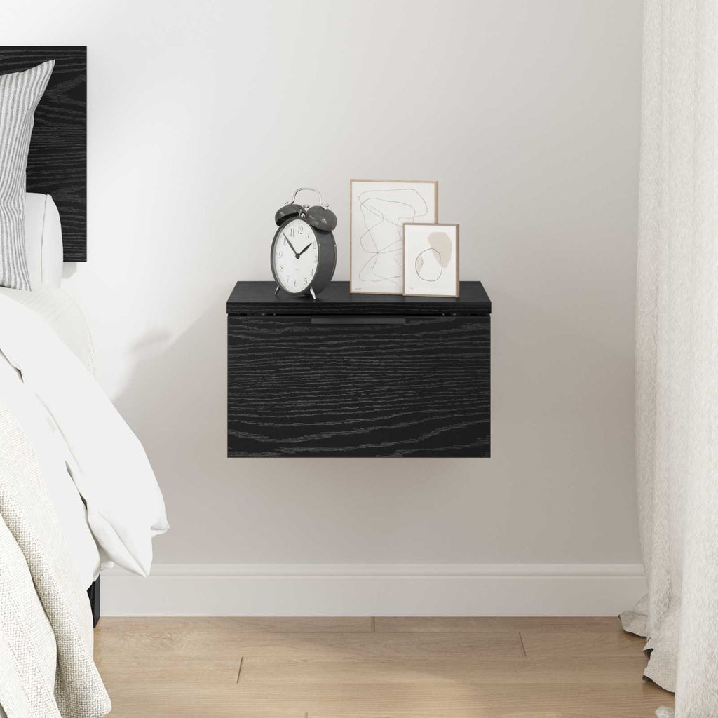vidaXL Szafka Nocna Czarny Dąb 34 x 30 x 20 cm Materiał drewnopochodny