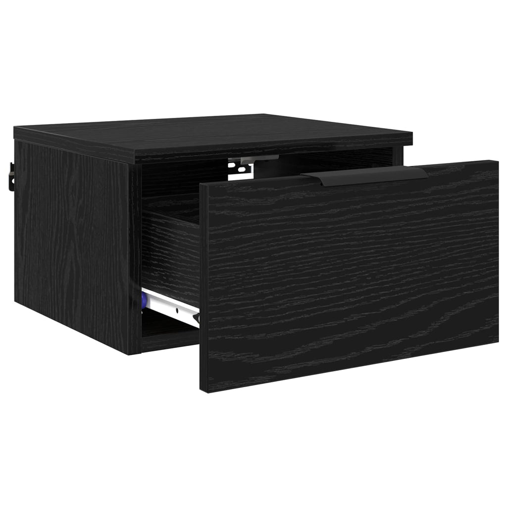 vidaXL Szafka Nocna Czarny Dąb 34 x 30 x 20 cm Materiał drewnopochodny