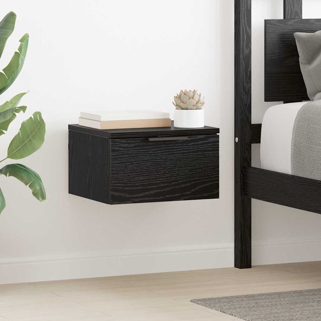 vidaXL Szafka Nocna z szufladą 2 pcs Czarny Dąb 34 x 30 x 20 cm