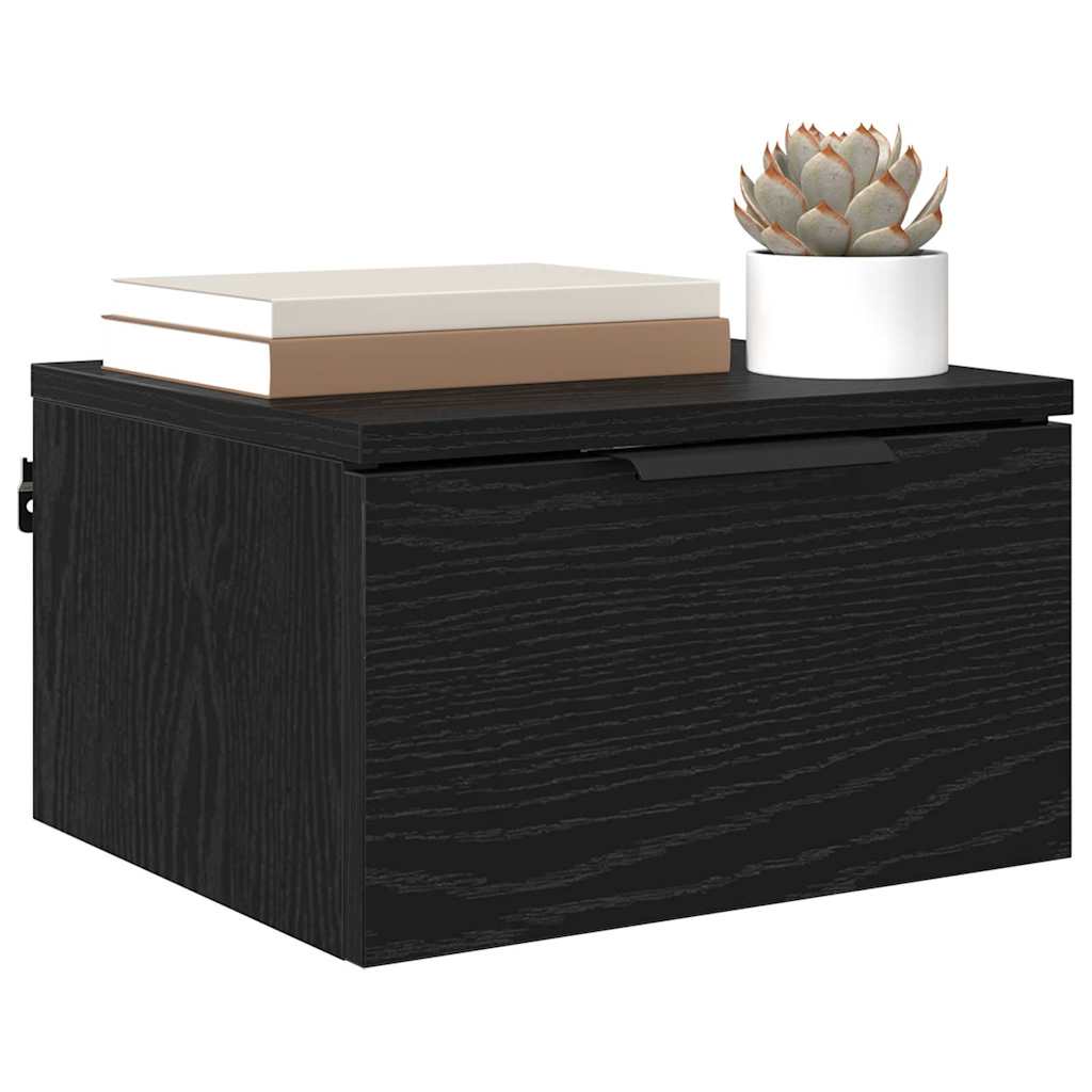 vidaXL Szafka Nocna z szufladą 2 pcs Czarny Dąb 34 x 30 x 20 cm