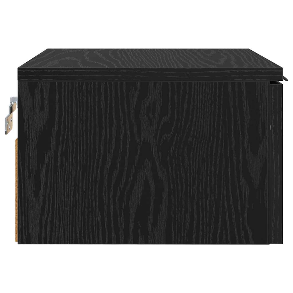 vidaXL Szafka Nocna z szufladą 2 pcs Czarny Dąb 34 x 30 x 20 cm