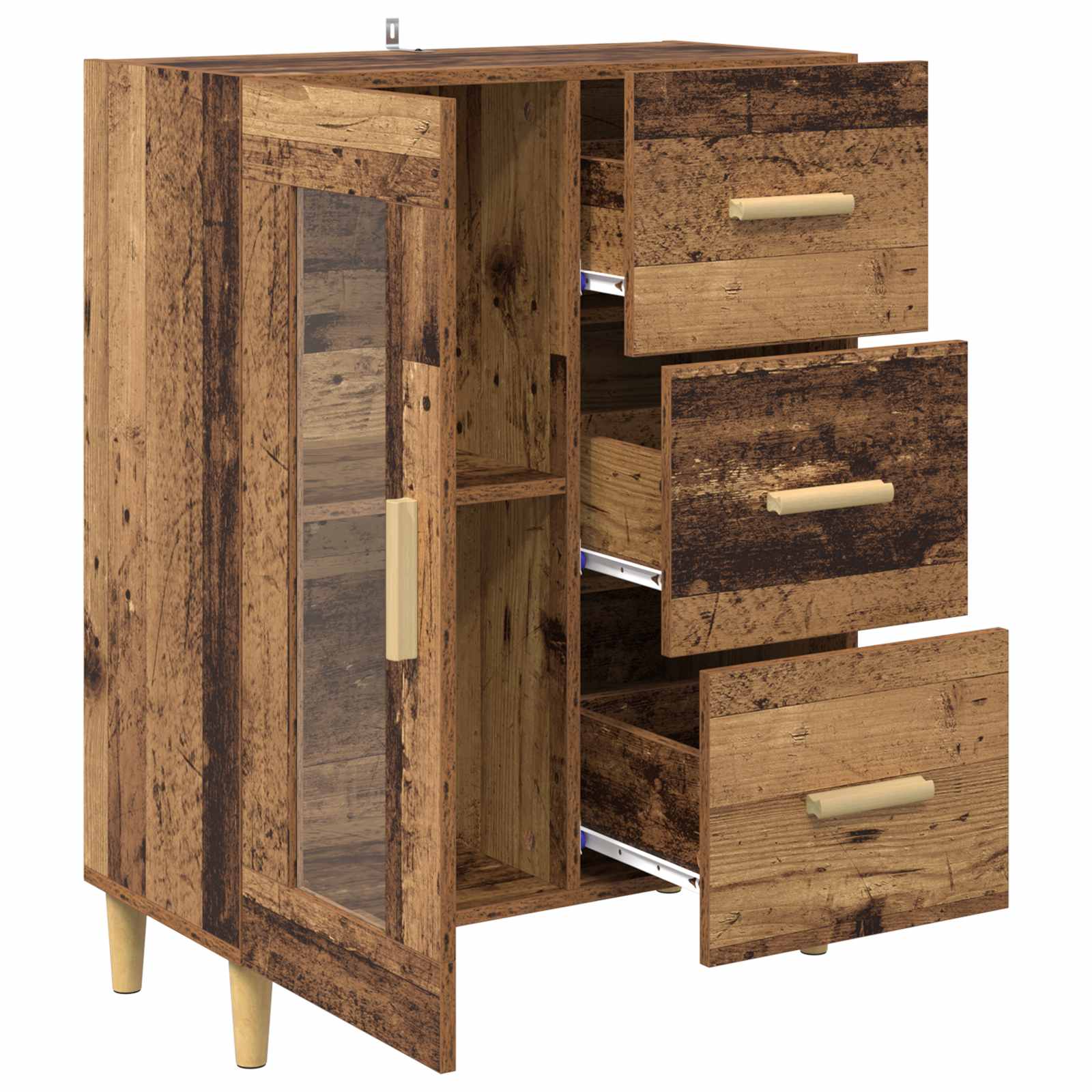 vidaXL Bufet Stare drewno 69,5 x 34 x 90 cm Materiał drewnopochodny